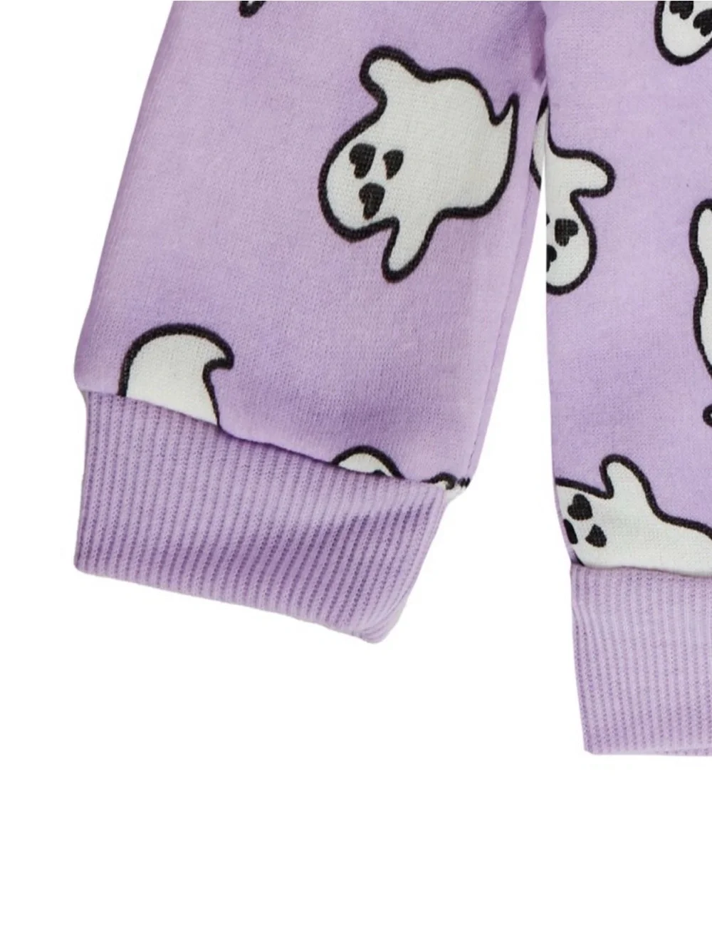 Baby Girl Ghost/Halloween Print Sweat Set, Lavender, 6-9 Months